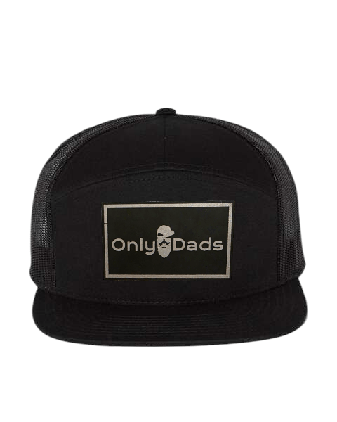 Only Dads 7-Panel Trucker Hat - Front Logo Patch – trucker hat for men from Only Dads USA