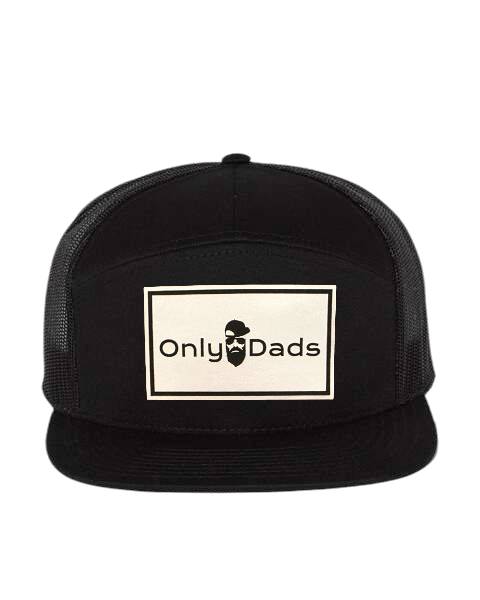 Only Dads 7-Panel Trucker Hat - Front Logo Patch – trucker hat for men from Only Dads USA