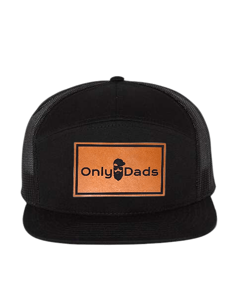 Only Dads 7-Panel Trucker Hat - Front Logo Patch – trucker hat for men from Only Dads USA