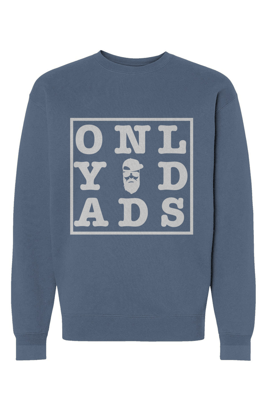 Heavyweight Crewneck - Only Dads Word Search - White