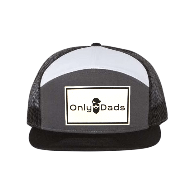 Only Dads 7-Panel Trucker Hat - Front Logo Patch – trucker hat for men from Only Dads USA