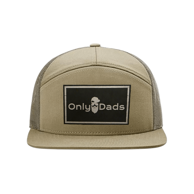 Only Dads 7-Panel Trucker Hat - Front Logo Patch – trucker hat for men from Only Dads USA