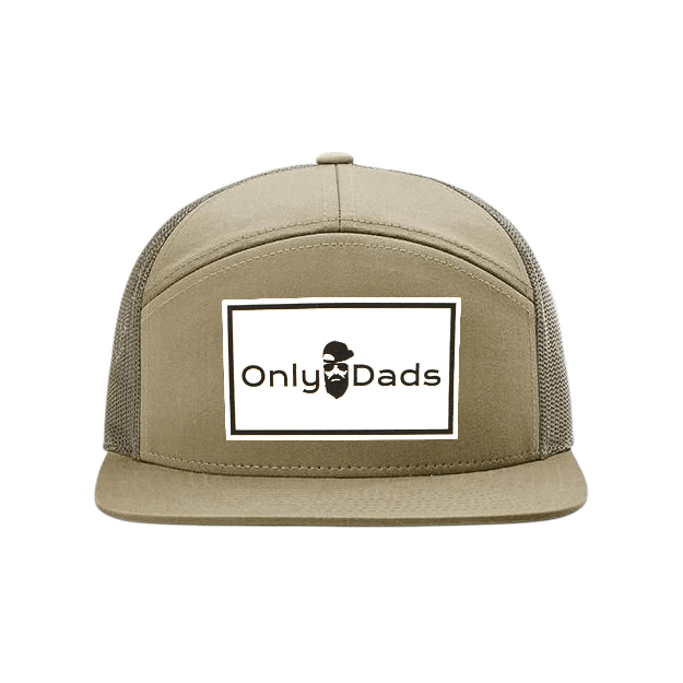 Only Dads 7-Panel Trucker Hat - Front Logo Patch – trucker hat for men from Only Dads USA