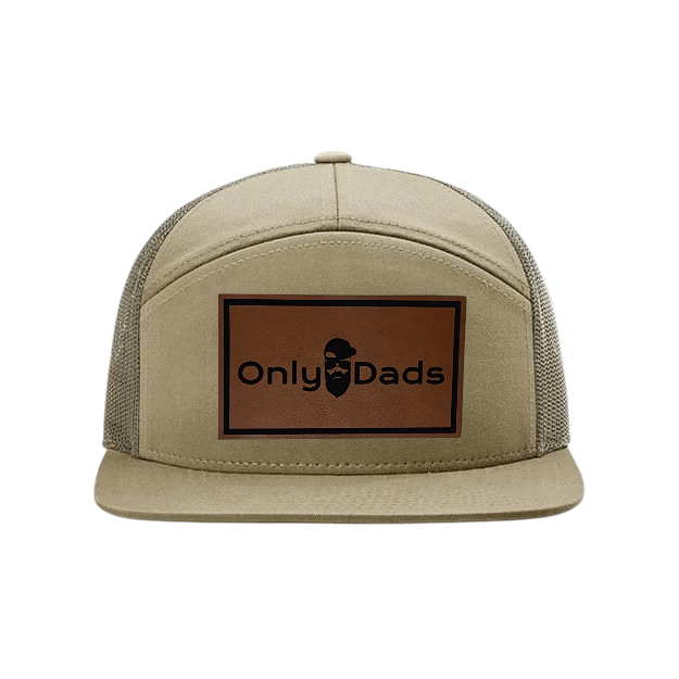 Only Dads 7-Panel Trucker Hat - Front Logo Patch – trucker hat for men from Only Dads USA