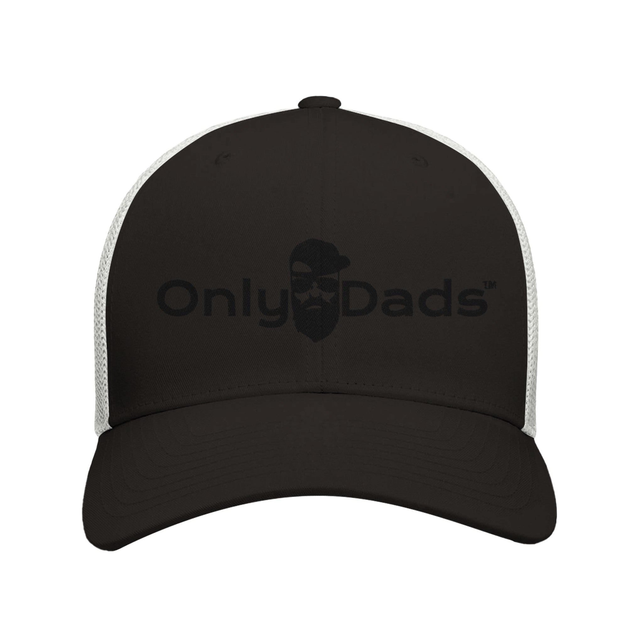 Only Dads Retro Trucker Hat – Black Embroidered Logo – trucker hat for men from Only Dads USA