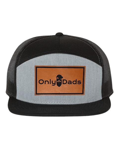 Only Dads 7-Panel Trucker Hat - Front Logo Patch – trucker hat for men from Only Dads USA