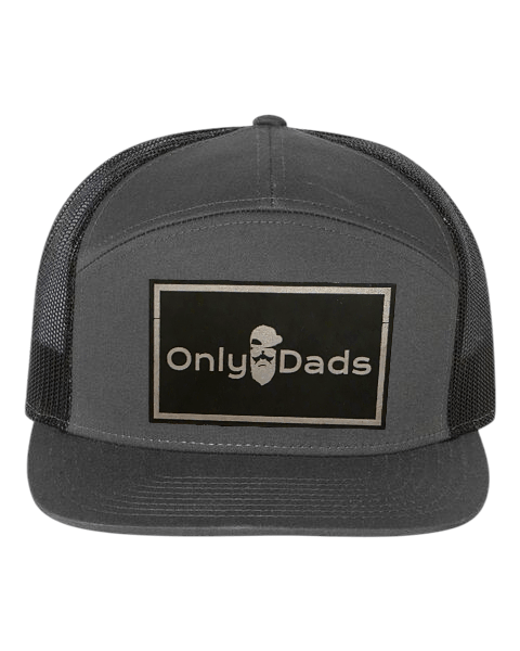 Only Dads 7-Panel Trucker Hat - Front Logo Patch – trucker hat for men from Only Dads USA