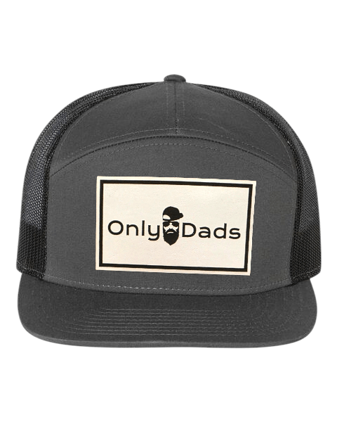 Only Dads 7-Panel Trucker Hat - Front Logo Patch – trucker hat for men from Only Dads USA