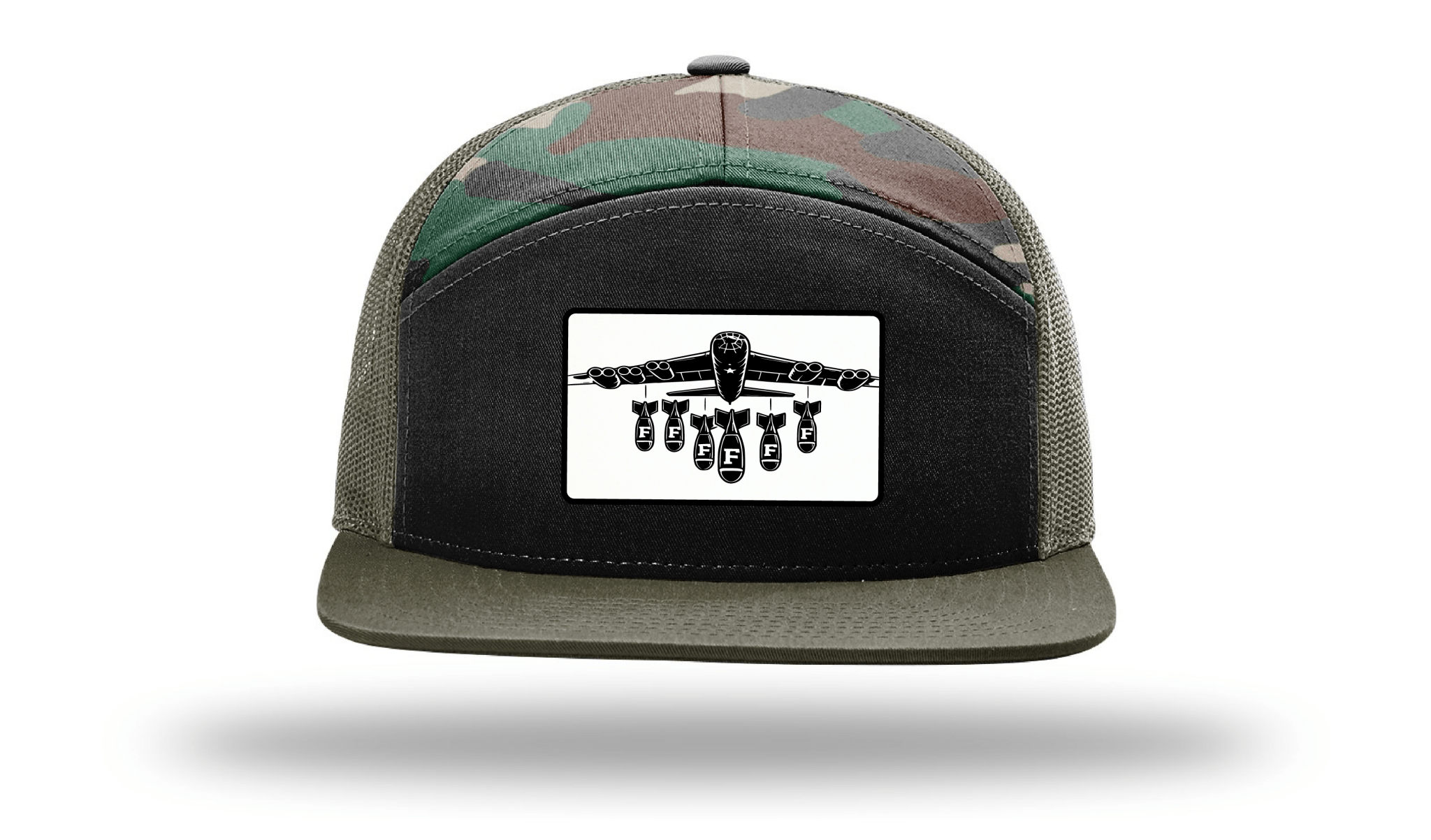 Only Dads - F Bomb -7 Panel Trucker Hat – trucker hat for men from Only Dads USA