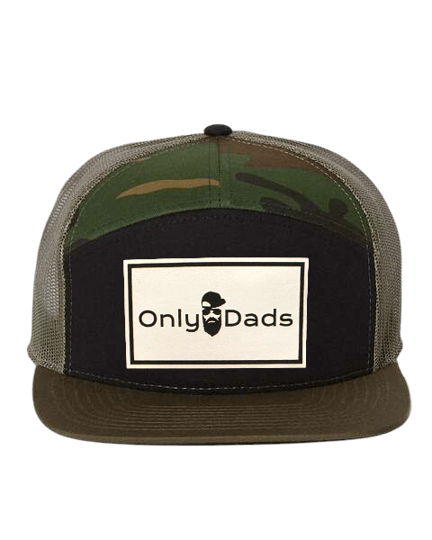Only Dads 7-Panel Trucker Hat - Front Logo Patch – trucker hat for men from Only Dads USA