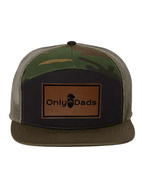 Only Dads 7-Panel Trucker Hat - Front Logo Patch – trucker hat for men from Only Dads USA