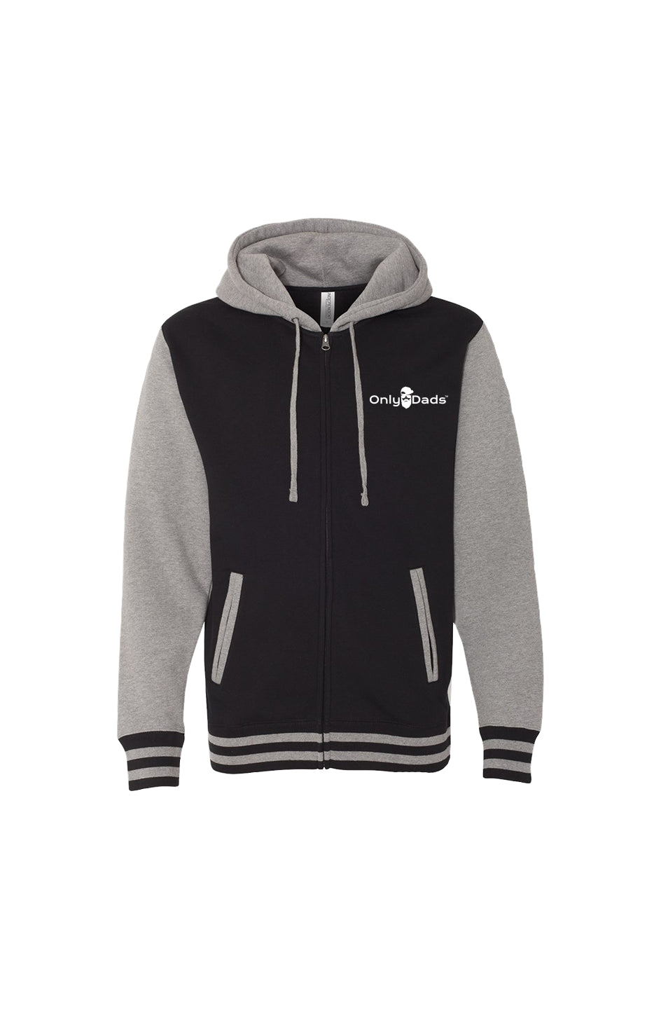Only Dads Logo Zipper Varsity Hoodie – funny dad sweatshirt from Only Dads USA