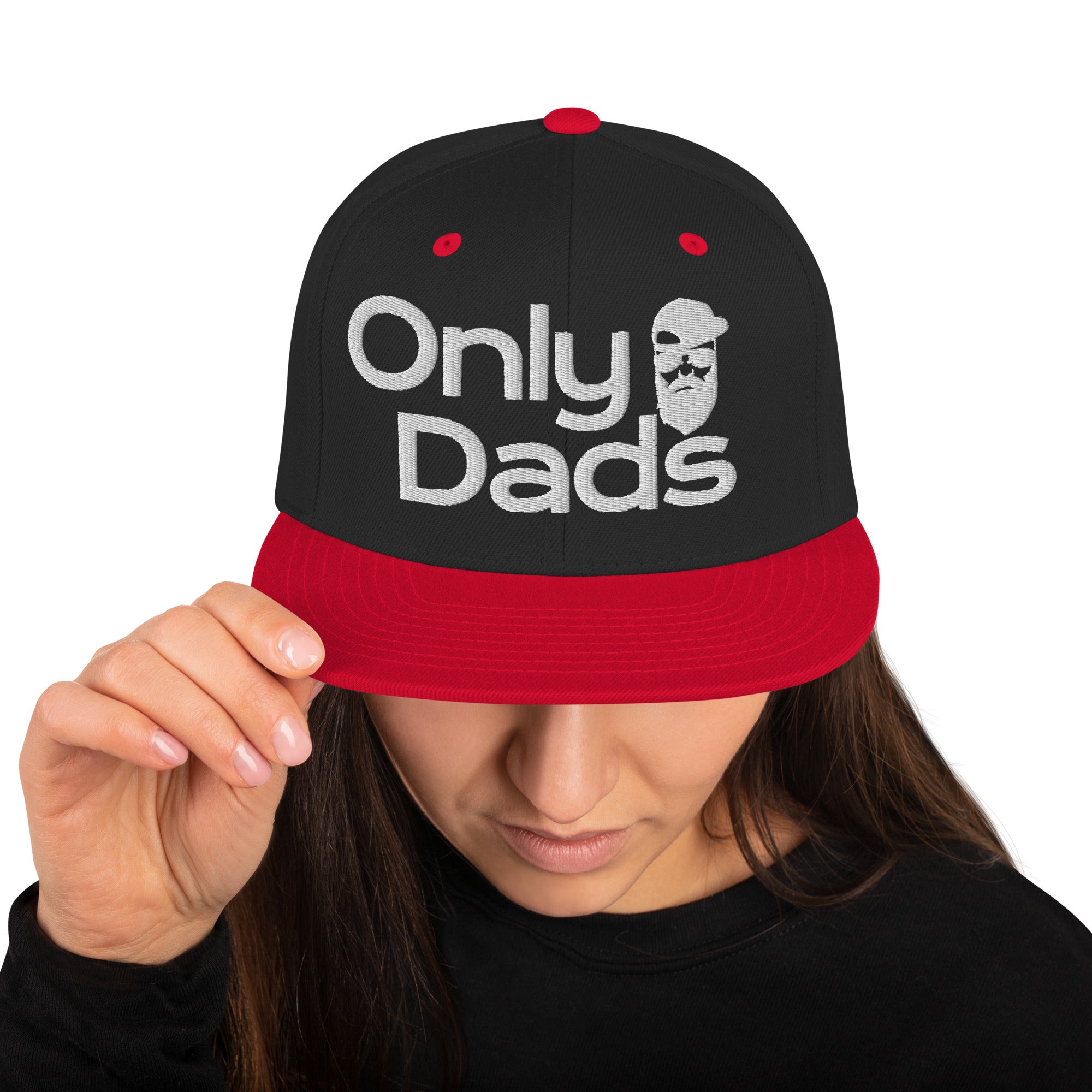 Only Dads – Snapback Hat (White Logo Edition) – trucker hat for men from Only Dads USA