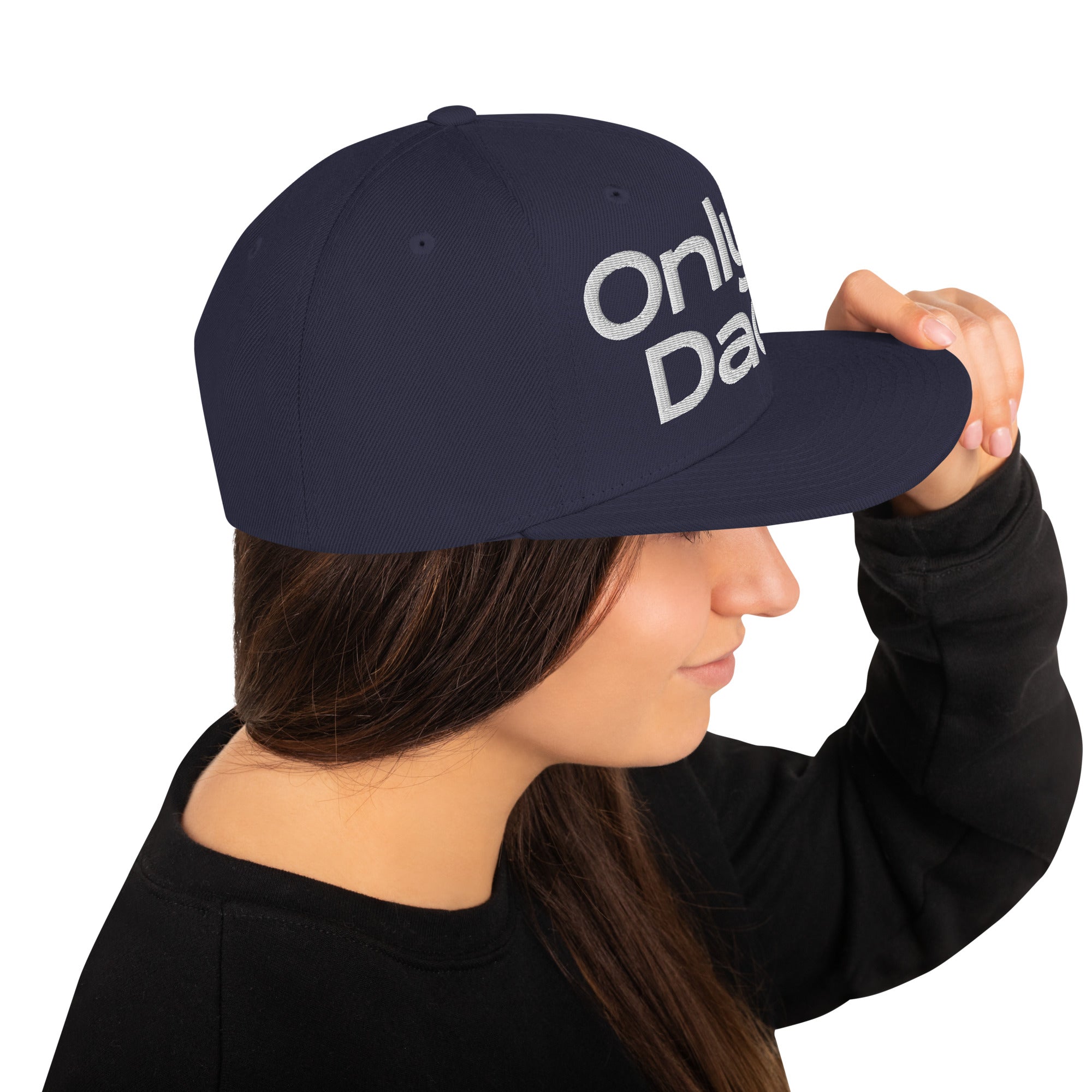 Only Dads – Snapback Hat (White Logo Edition) – trucker hat for men from Only Dads USA