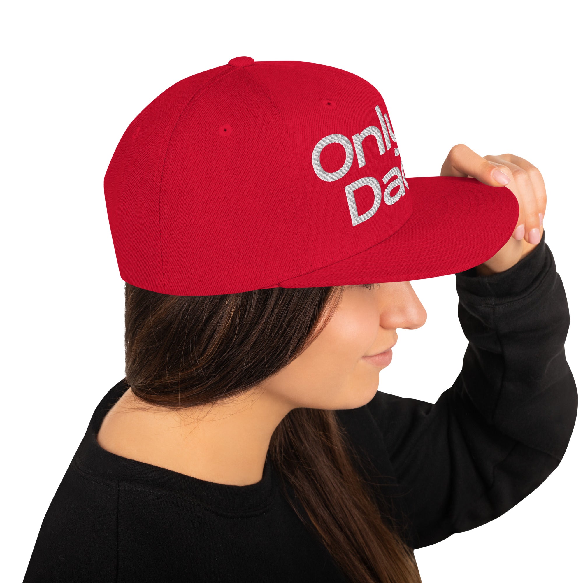 Only Dads – Snapback Hat (White Logo Edition) – trucker hat for men from Only Dads USA