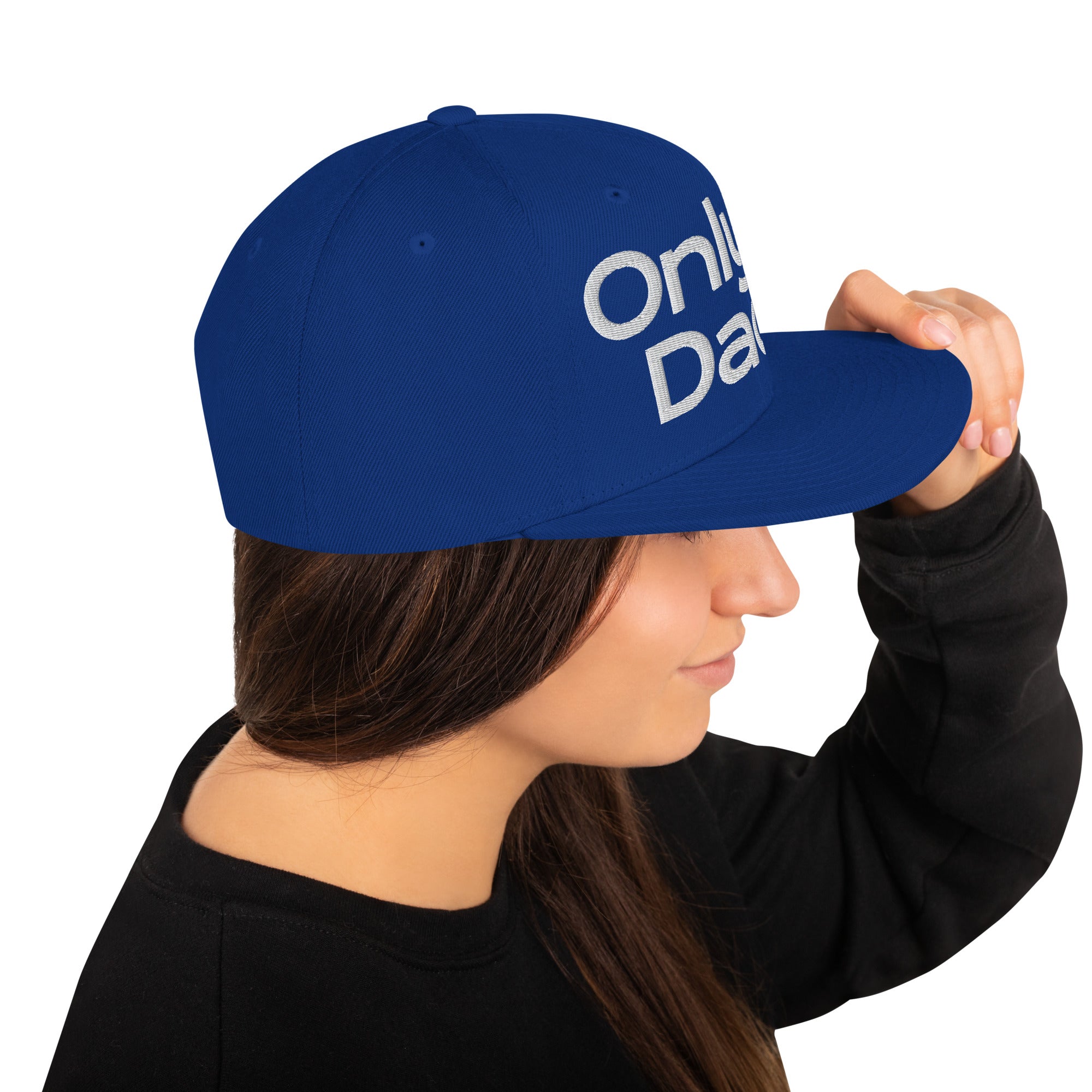 Only Dads – Snapback Hat (White Logo Edition) – trucker hat for men from Only Dads USA