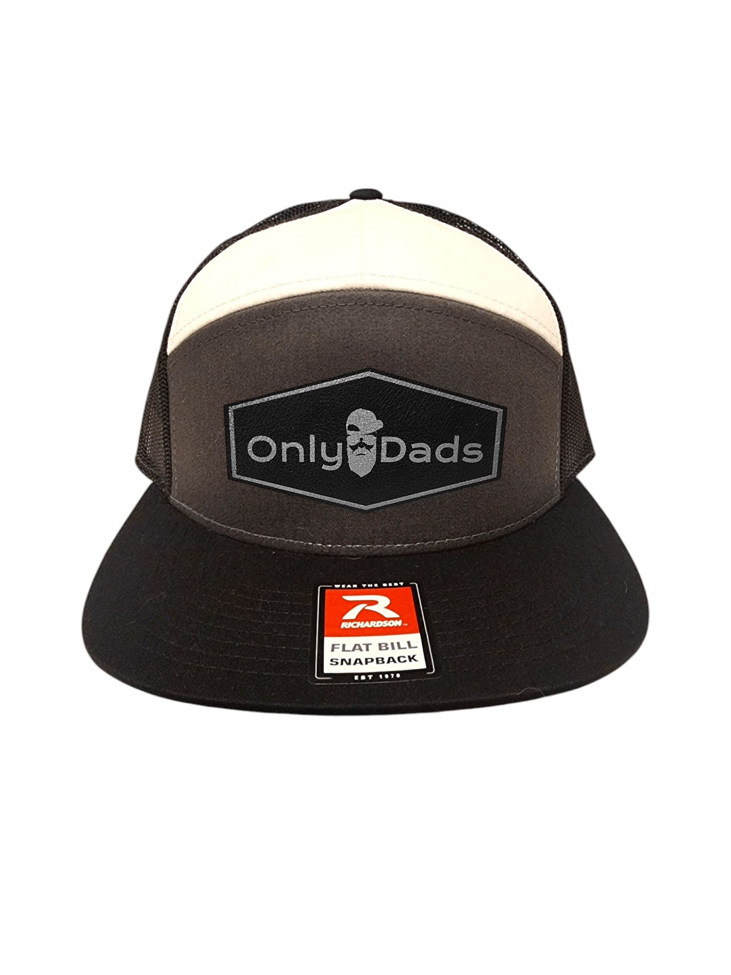 only dads - 7 panel trucker hat with hexagon patch – trucker hat for men from Only Dads USA