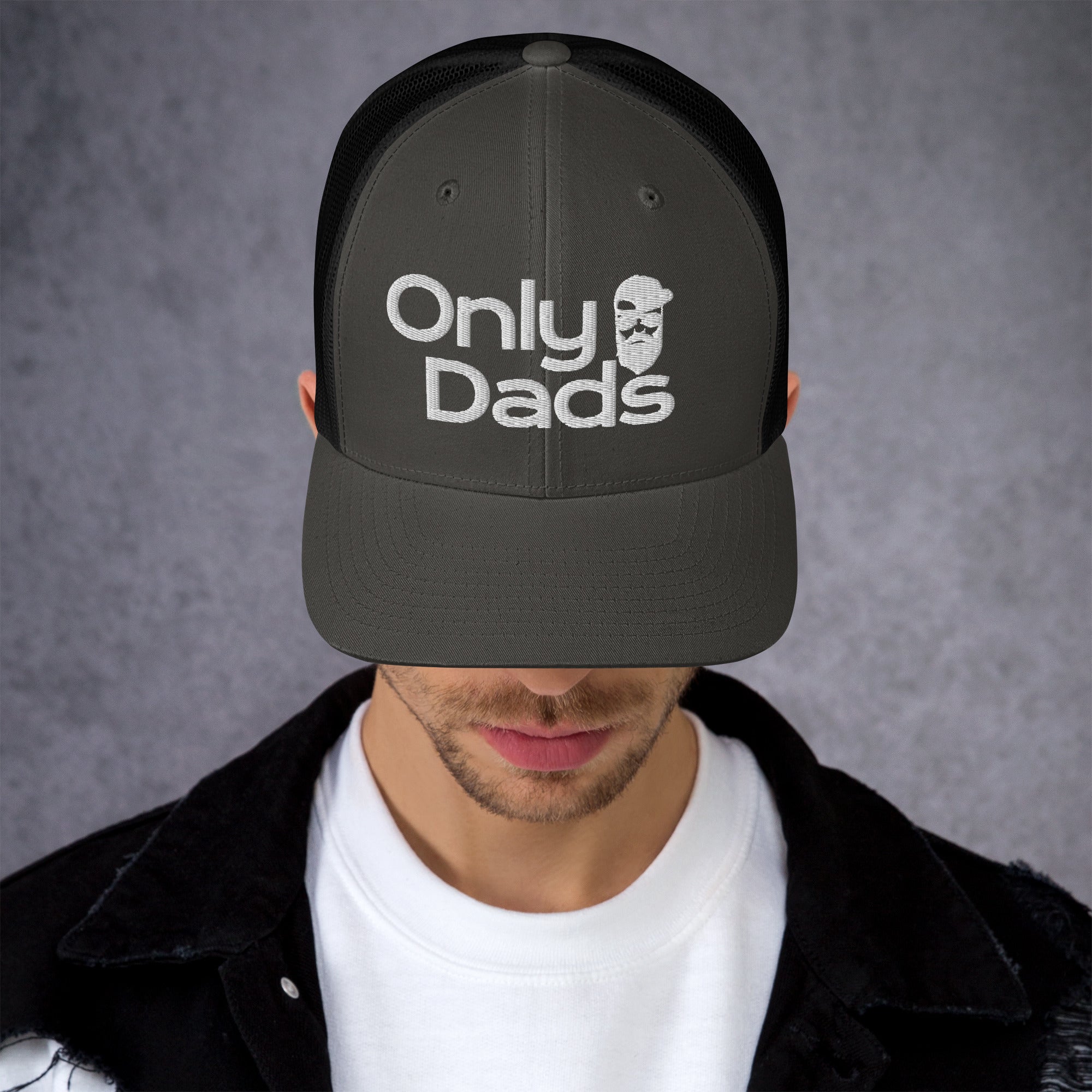 Only Dads – Embroidered Trucker Hat – trucker hat for men from Only Dads USA