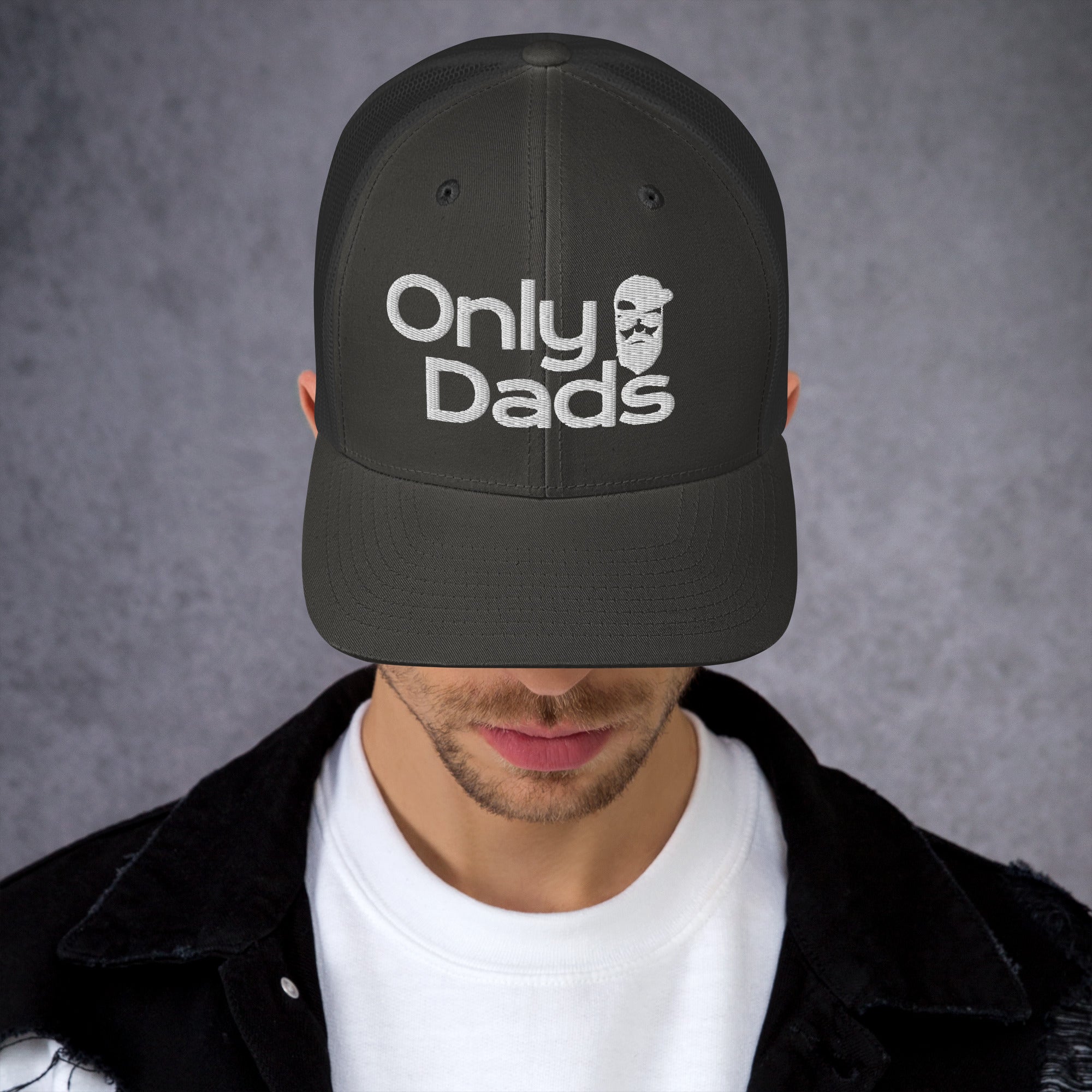 Only Dads – Embroidered Trucker Hat – trucker hat for men from Only Dads USA