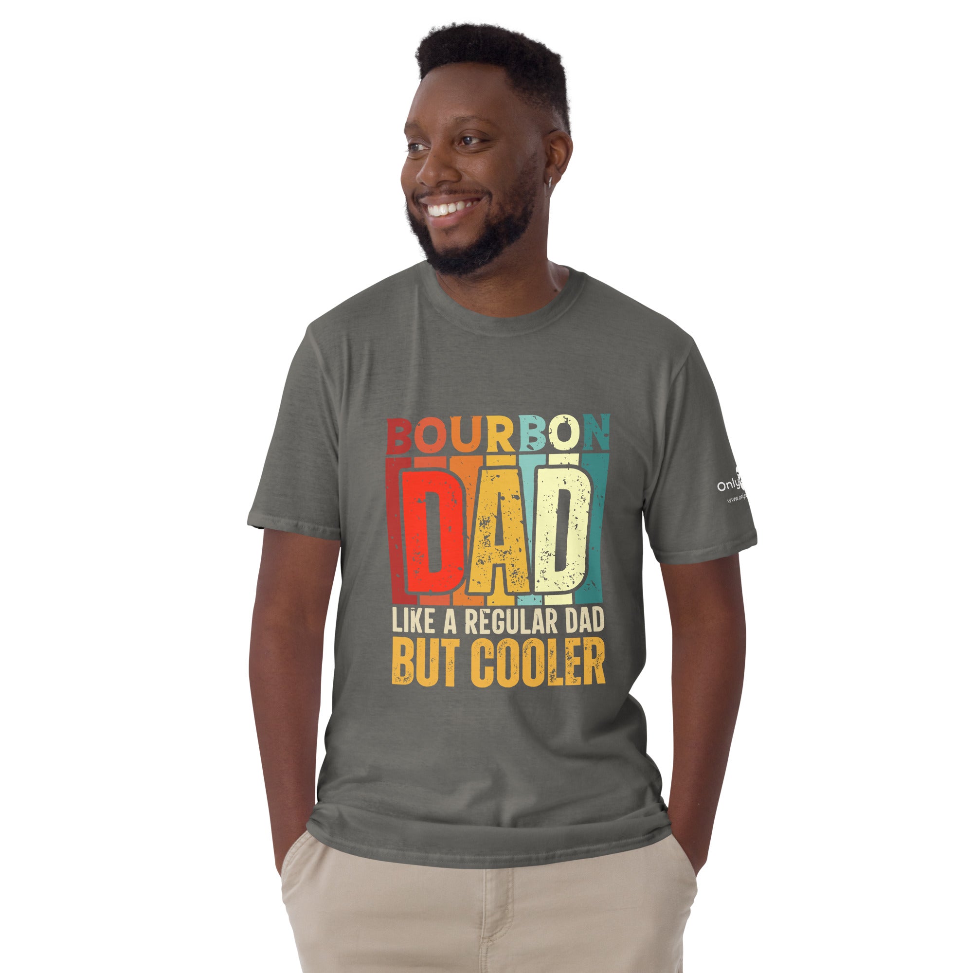 Bourbon Dad, But Cooler - Only Dads T-shirt – funny dad shirt and mens graphic tee from Only Dads USA