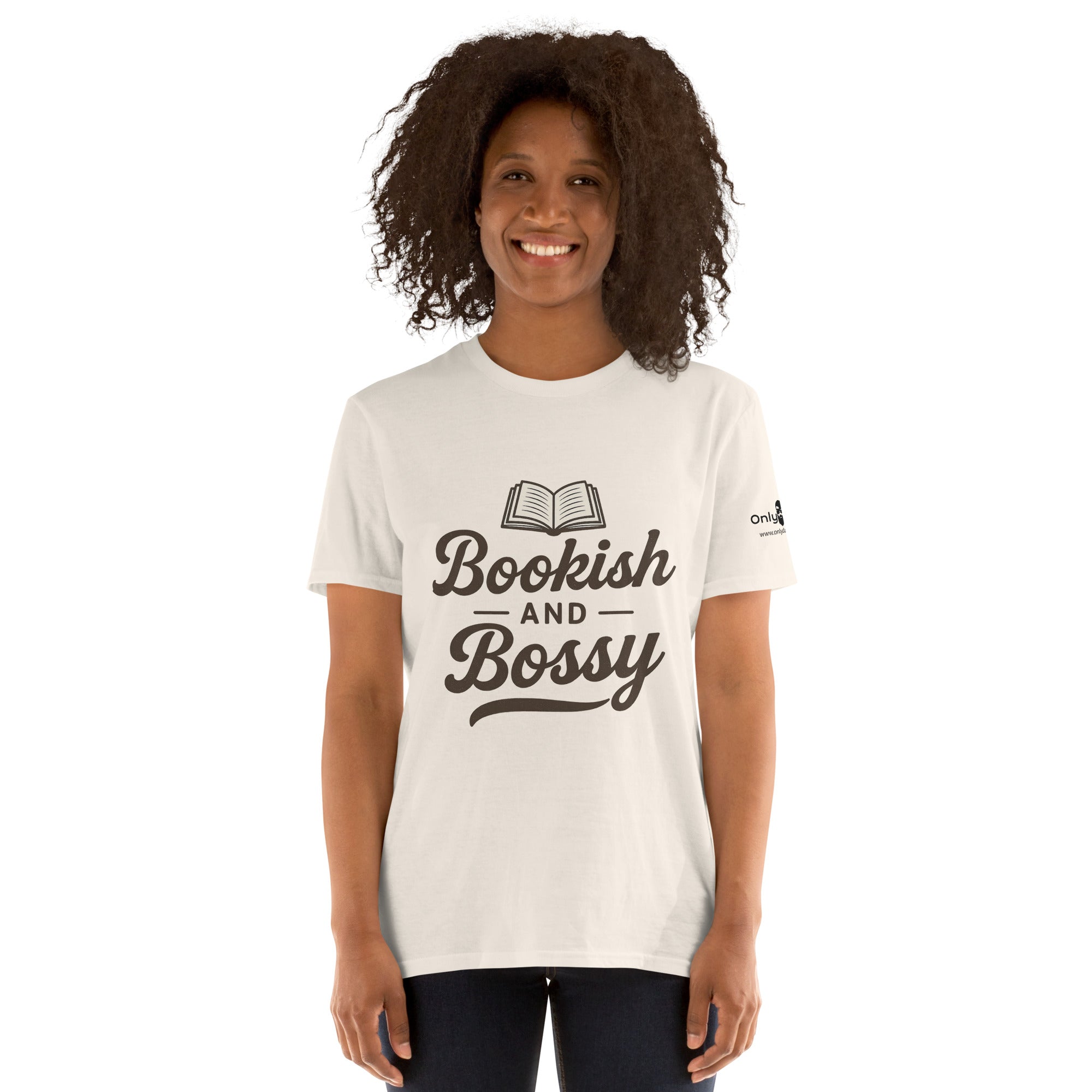 Bookish & Bossy – Only Dads T-Shirt – funny dad shirt and mens graphic tee from Only Dads USA