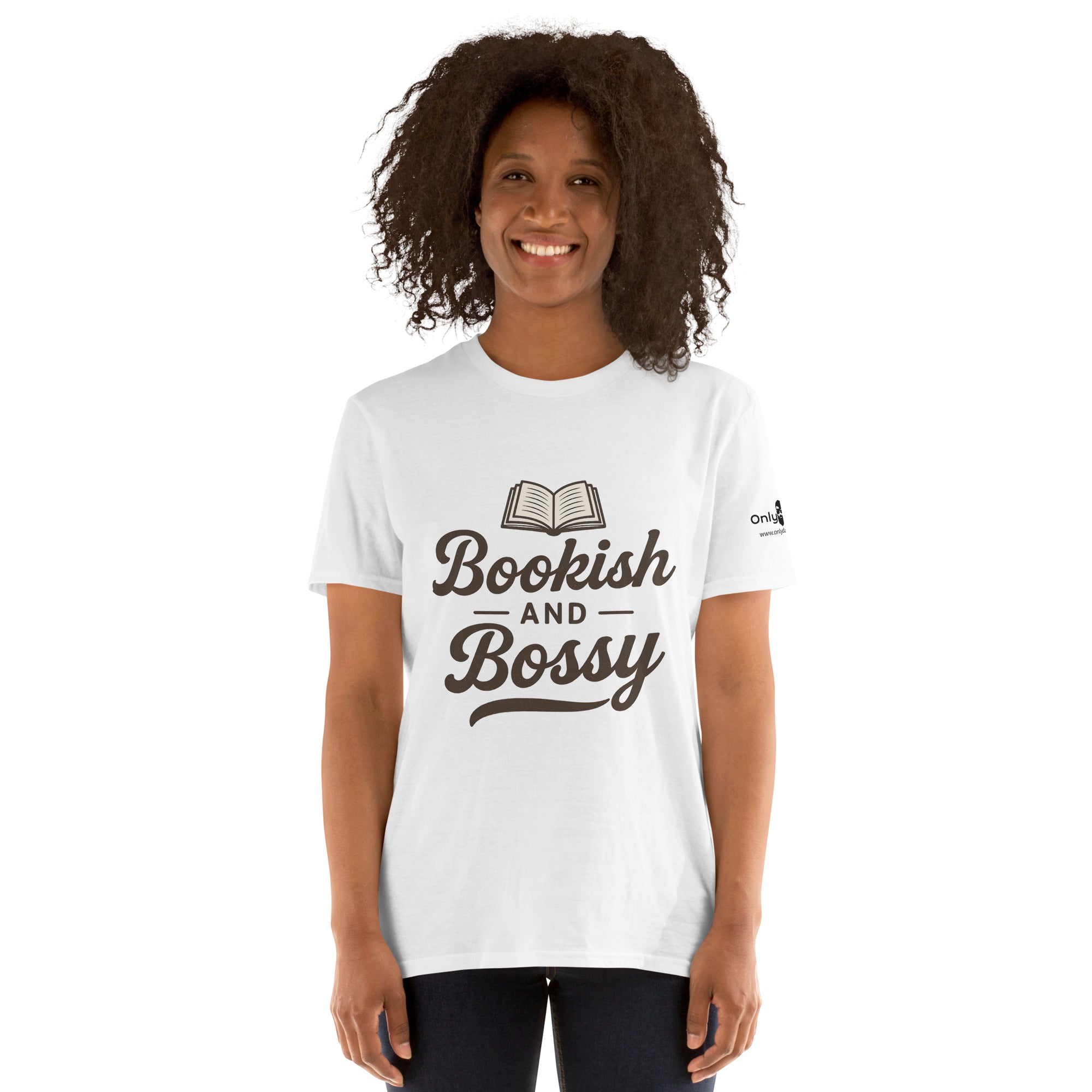 Bookish & Bossy – Only Dads T-Shirt – funny dad shirt and mens graphic tee from Only Dads USA