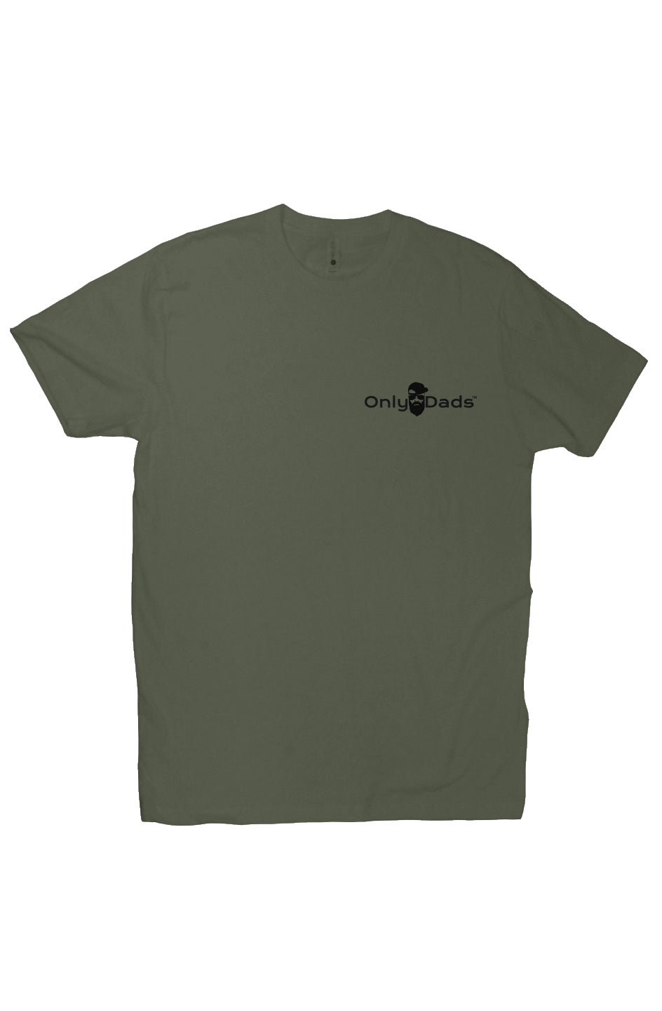 only dads logo f-bomb shirt front- military green
