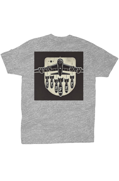 only dads logo f-bomb shirt back - heather gray