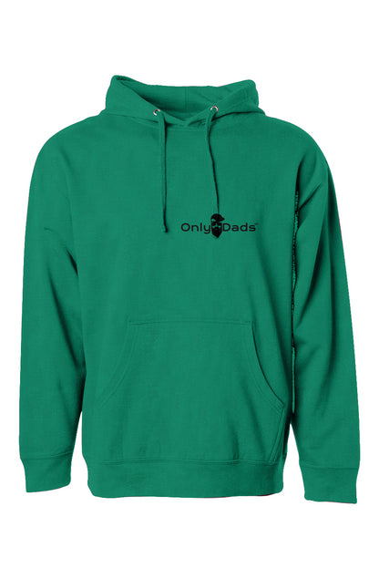 only dads hoodie f bomb - front - kelly green