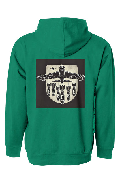 only dads hoodie f bomb - back - kelly green