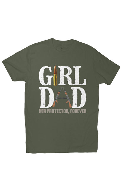 Girl Dad Protector - Only Dads T-shirt - Green