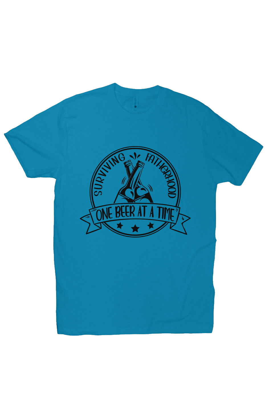 Surviving Fatherhood - Only Dads T-shirt - turquoise