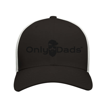 Only Dads Retro Trucker Hat - Black Logo | Flexfit 6606 - Only Dads USA - 03f87abb - c161 - 4489 - ae17 - 18c3e1b3e868