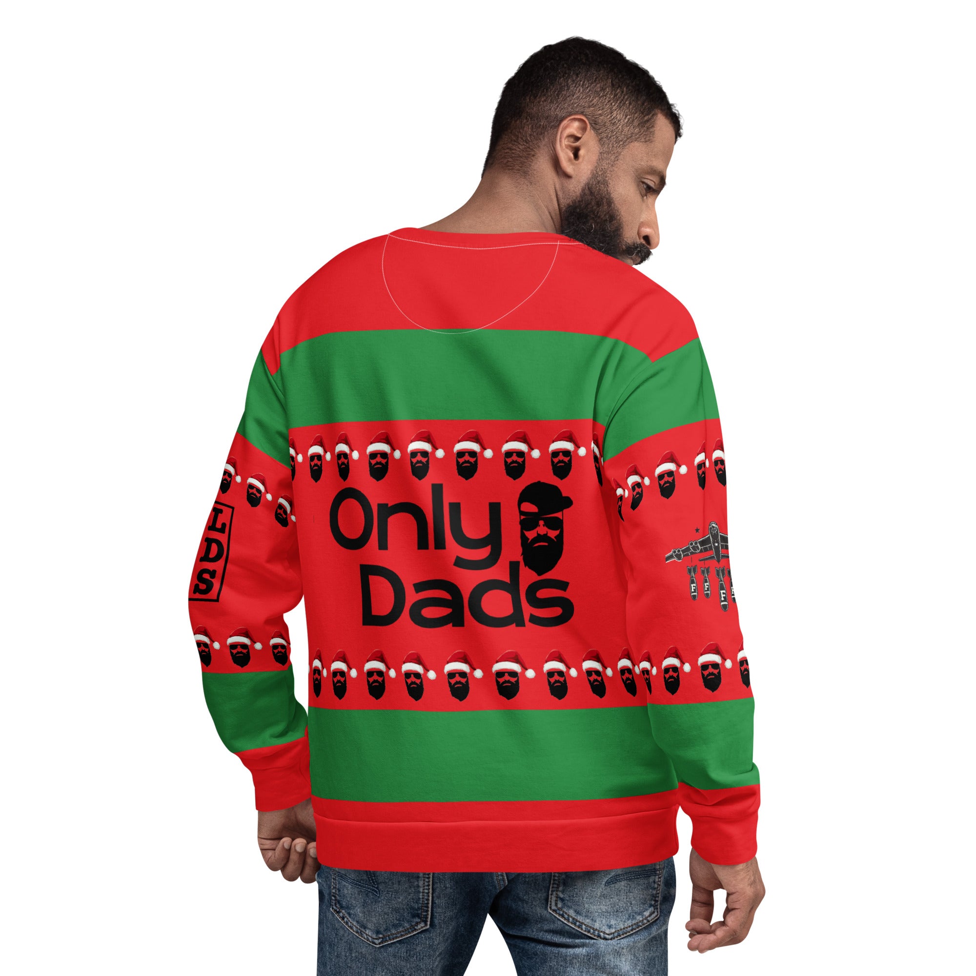 Funny Christmas Sweater for Men – Only Dads Ugly Christmas Sweater – Dad Holiday Novelty Sweatshirt - Only Dads USA - 8844909_19769