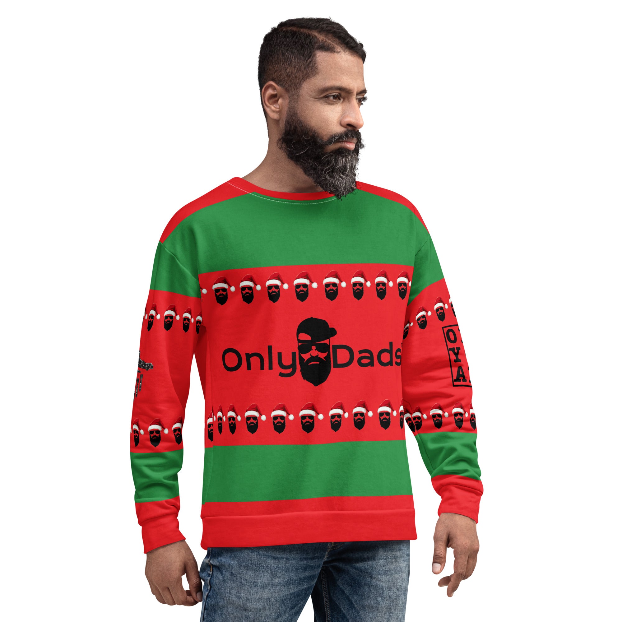Funny Christmas Sweater for Men – Only Dads Ugly Christmas Sweater – Dad Holiday Novelty Sweatshirt - Only Dads USA - 8844909_19769