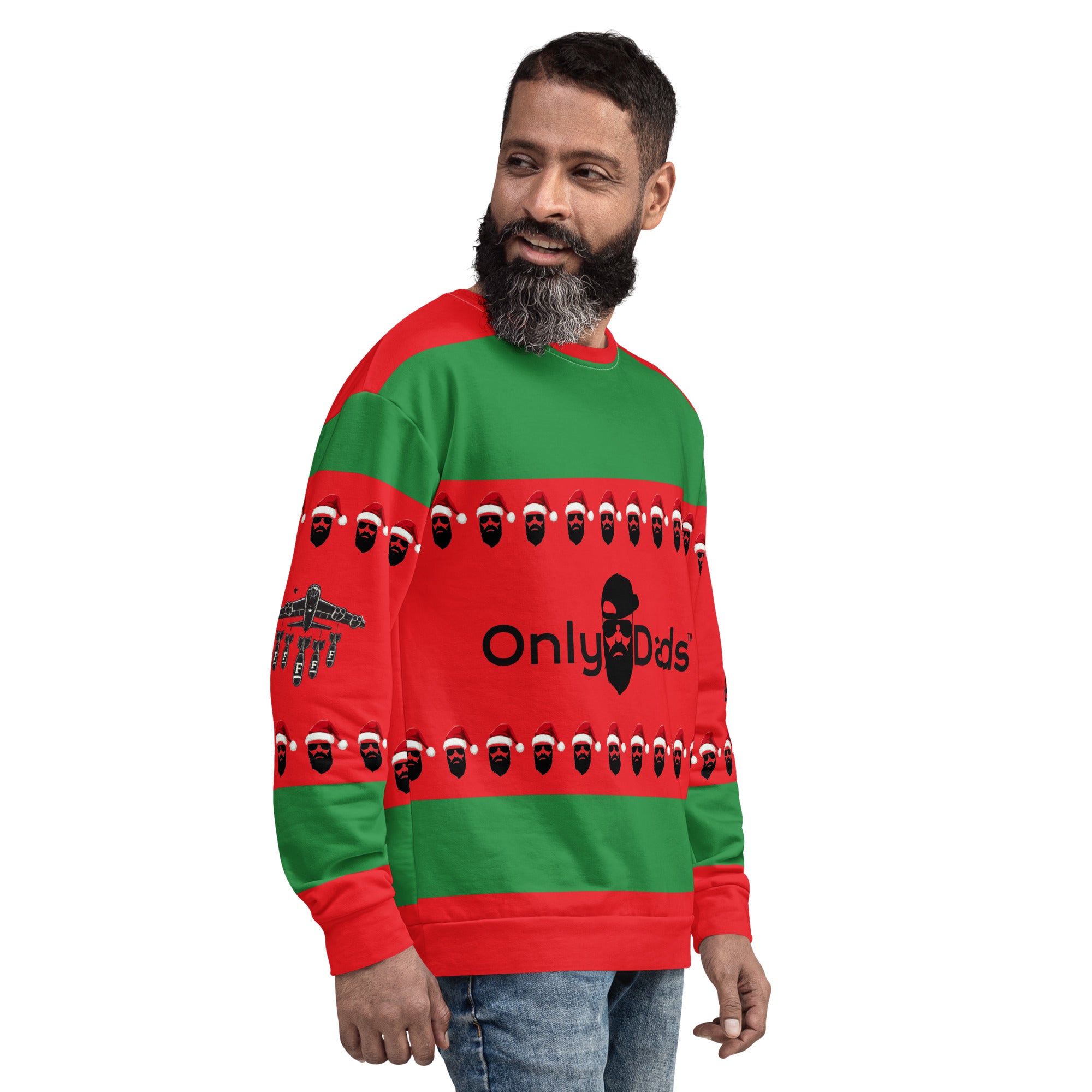 Funny Christmas Sweater for Men – Only Dads Ugly Christmas Sweater – Dad Holiday Novelty Sweatshirt - Only Dads USA - 8844909_19769