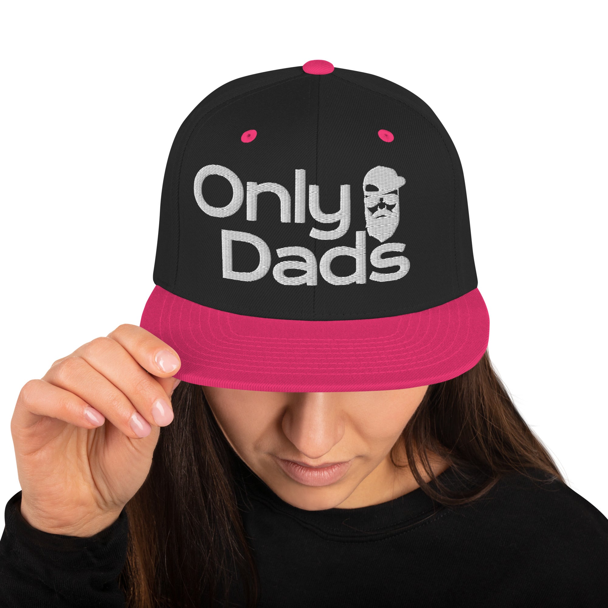 Only Dads – Snapback Hat (White Logo Edition) – trucker hat for men from Only Dads USA