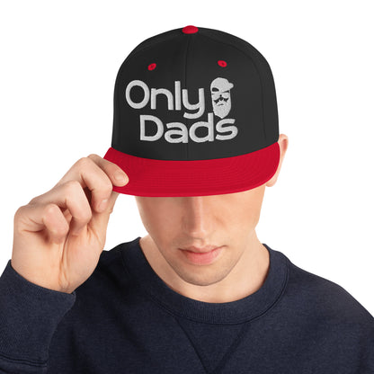 Only Dads – Snapback Hat (White Logo Edition) – trucker hat for men from Only Dads USA
