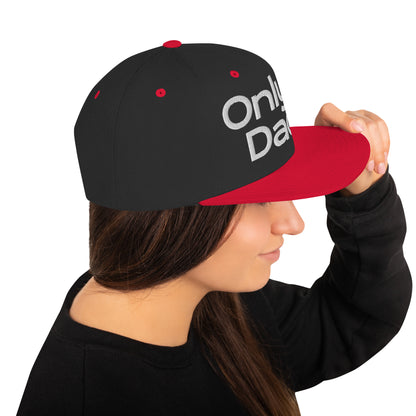 Only Dads – Snapback Hat (White Logo Edition) – trucker hat for men from Only Dads USA
