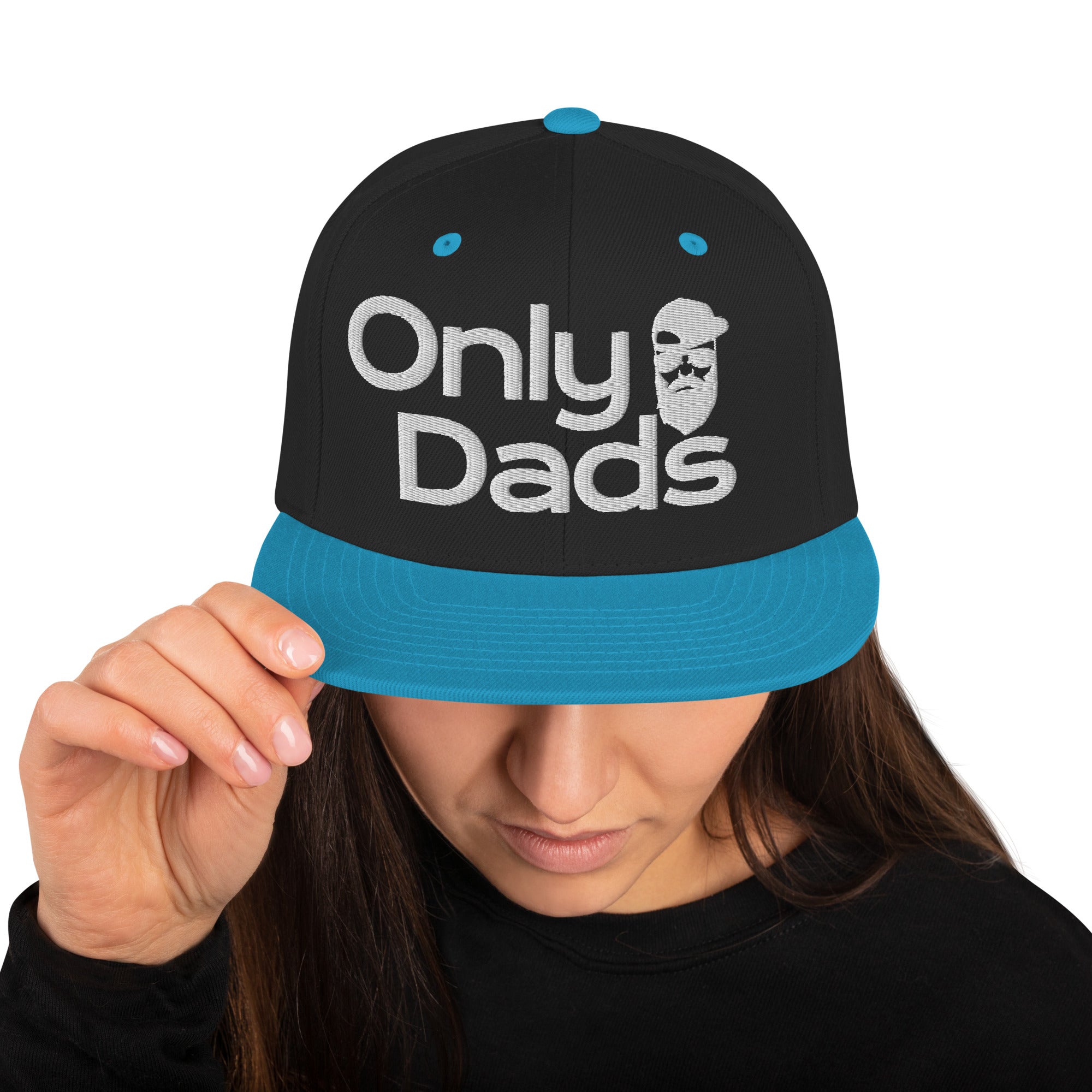 Only Dads – Snapback Hat (White Logo Edition) – trucker hat for men from Only Dads USA
