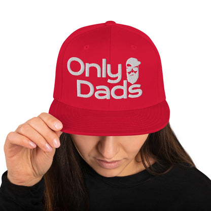 Only Dads – Snapback Hat (White Logo Edition) – trucker hat for men from Only Dads USA