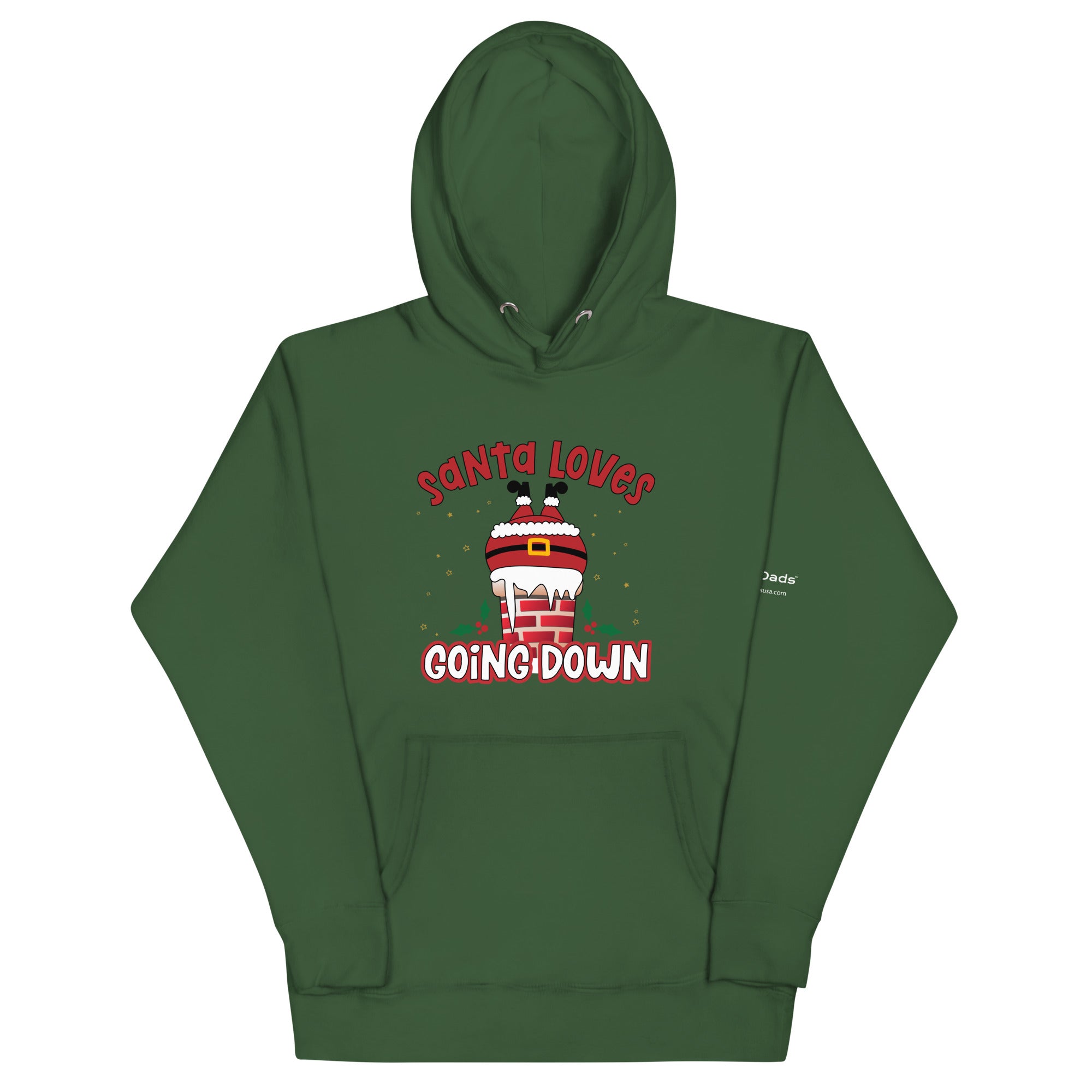 Only Dads – Santa Loves Going Down Hoodie – funny dad sweatshirt from Only Dads USA