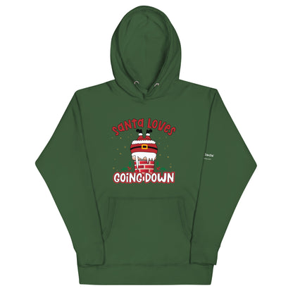 Only Dads – Santa Loves Going Down Hoodie – funny dad sweatshirt from Only Dads USA