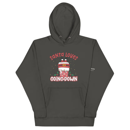 Only Dads – Santa Loves Going Down Hoodie – funny dad sweatshirt from Only Dads USA