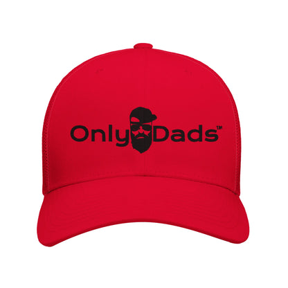 Only Dads Retro Trucker Hat - Black Logo | Flexfit 6606 - Only Dads USA - e2cee4a9 - 96b3 - 4bb9 - 8d81 - e4307d48a8fc