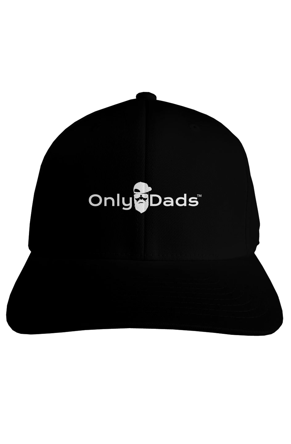 fitted hat - only dads white logo - hats - Only Dads USA - APQ-4974083S70A1
