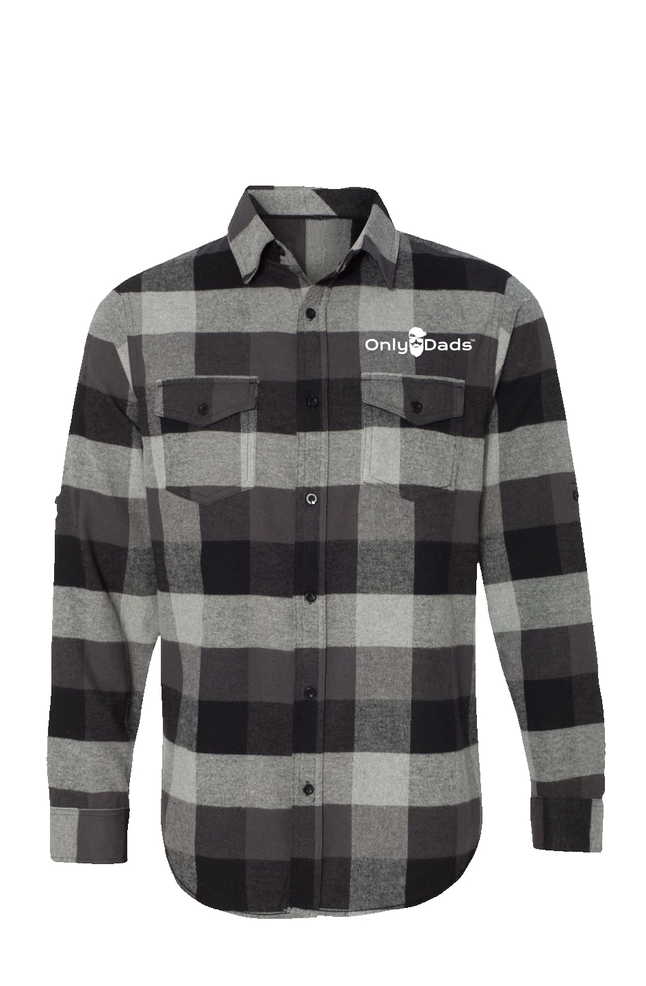 flannel grey and black - only dads logo - collars - Only Dads USA - APQ-4963248S6A1