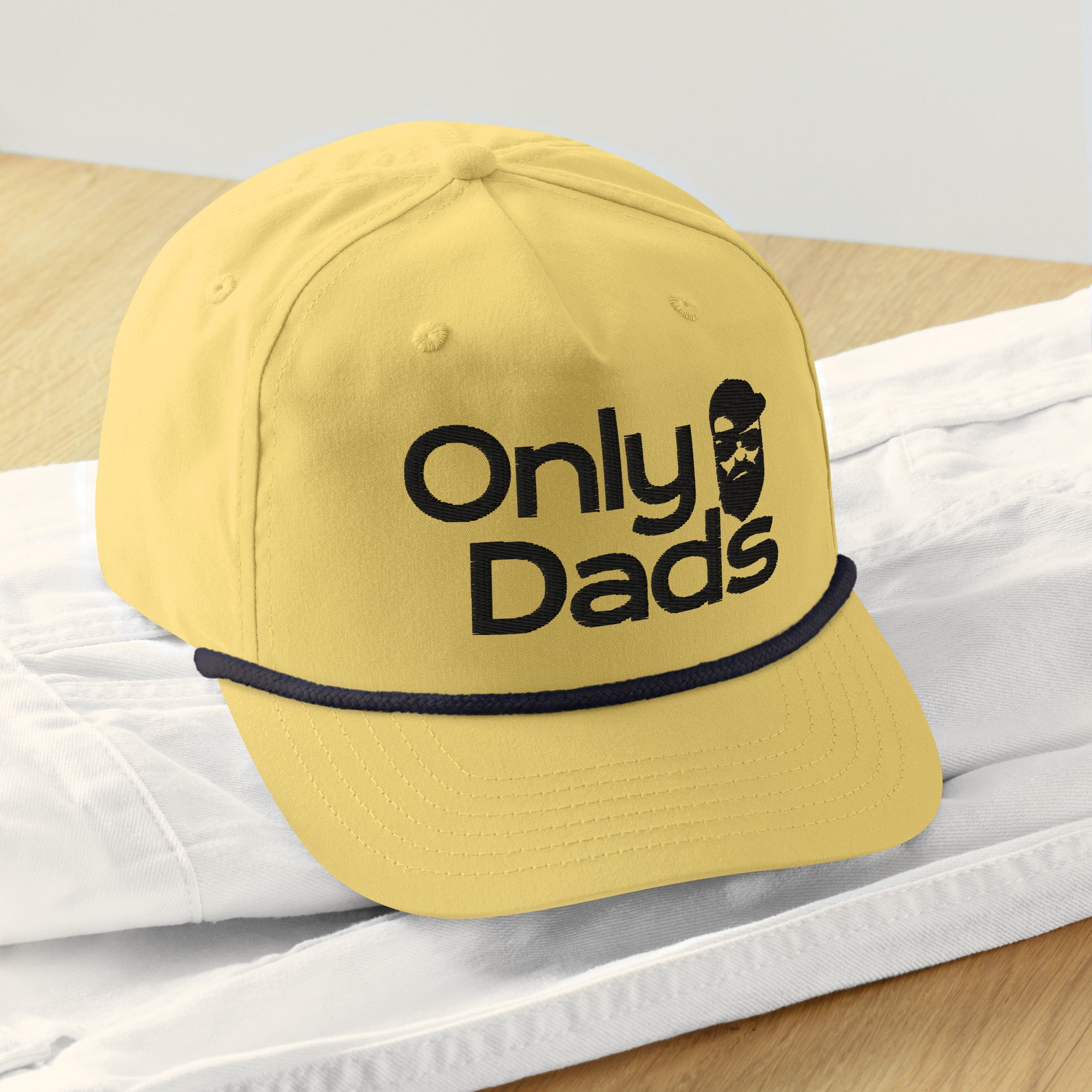 Only Dads - Golf Rope Hat - Yellow/Black – trucker hat for men from Only Dads USA