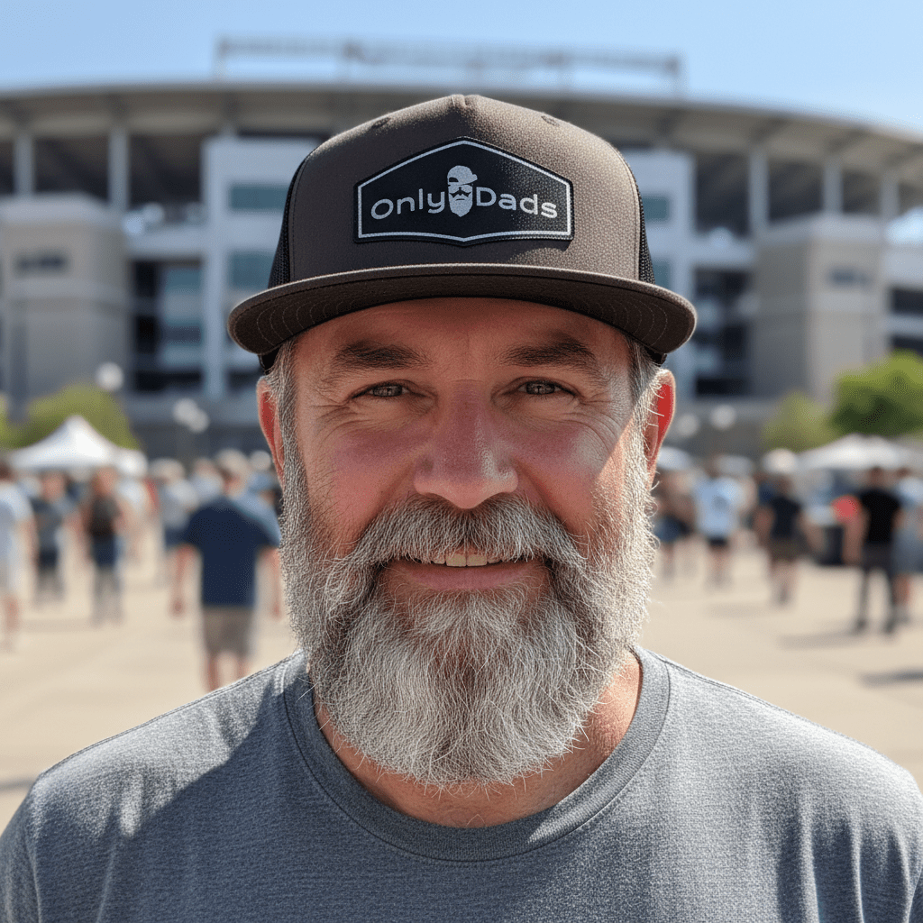 only dads - 7 panel trucker hat with hexagon patch – trucker hat for men from Only Dads USA