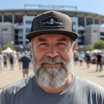 only dads - 7 panel trucker hat with hexagon patch – trucker hat for men from Only Dads USA